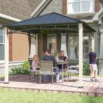 Outsunny 3x3m Metal Roof Garden Gazebo Canopy