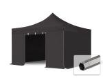 Toolport 4x4m Black Pop-Up Party Tent with Sides