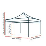 Cream 4x4m Pop-Up Party Gazebo Tent