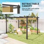 Outsunny 3x4m Retractable Roof Pergola Canopy