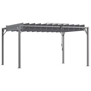 Outsunny 4x3m Adjustable Roof Patio Pergola