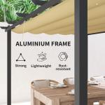 Outsunny 3x4m Retractable Roof Pergola Canopy