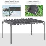 Outsunny 4x3m Adjustable Roof Patio Pergola