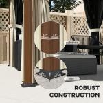 Outsunny 3x3m Hardtop Garden Gazebo with Curtains