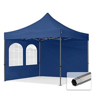Dark Blue 3x3m Pop-Up Gazebo with Sidewalls