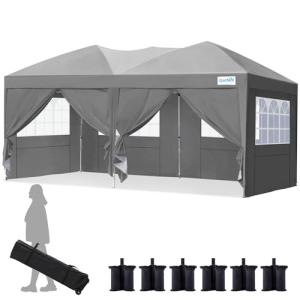 Quictent 10x20ft Pop Up Canopy with Sidewalls