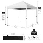 Northroad 8x8ft Pop Up Canopy Tent - White