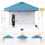 Crown Shades Pop-Up Gazebo with Sidewall, 3m x 3m