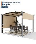 10' x 10' Metal Pergola with Sun Shade