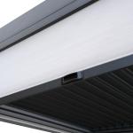 3m x 3m Anthracite Grey Metal Pergola with Blinds
