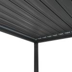3m x 3m Anthracite Grey Metal Pergola with Blinds