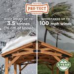 Cedar Wood Gazebo with Hardtop Outdoor Shelter
