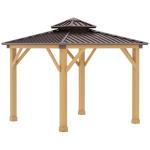 Outsunny 3x3m Outdoor Hardtop Gazebo Canopy