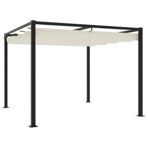 VidaXL 3m x 3m Outdoor Gazebo with Retractable Roof