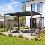 PRIMEYARD 3x4m Aluminium Pergola with Louvered Roof