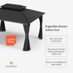 Blumfeldt 4x3m Weatherproof Garden Pergola with Curtains