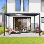 PRIMEYARD 3x4m Aluminium Pergola with Louvered Roof