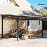 Outsunny 3x4.3m Metal Pergola and Sun Shade