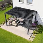 PRIMEYARD 3x4m Aluminium Pergola with Louvered Roof