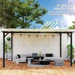 Outsunny 3x4.3m Metal Pergola and Sun Shade