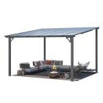 U-MAX 3.65m Metal Pergola Gazebo, Black