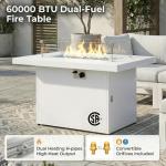 15 Piece Aluminum Patio Furniture Set with Fire Pit