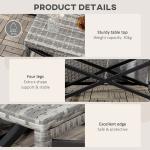 Outsunny Wicker Outdoor Coffee Table and Rattan Side Table