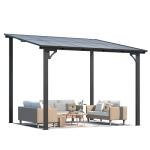 Aluminium 3x3m Wall-Mounted Gazebo for Garden