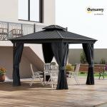 Aluminium Frame 3x3.7m Hardtop Gazebo Canopy