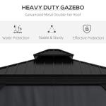 Aluminium Frame 3x3.7m Hardtop Gazebo Canopy