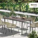 Outsunny Outdoor Dining Table for 6 People