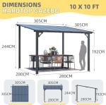 U-MAX 3m x 3m Heavy Duty Garden Gazebo