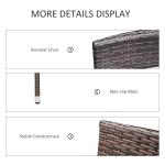 Brown Rattan Outdoor Dining Chair Set - 2 Pieces