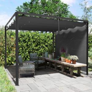 Aluminum Garden Pergola with Retractable Canopy