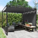 Aluminum Garden Pergola with Retractable Canopy