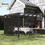 Aluminum Garden Pergola with Retractable Canopy