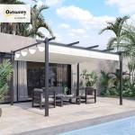 Aluminium Outdoor Pergola with Retractable Roof