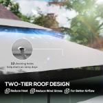 Outsunny 3x4m Dark Grey Garden Gazebo with Sides