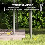 Outsunny 3x4m Dark Grey Garden Gazebo with Sides