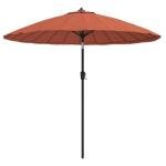 Terracotta Garden Parasol with UV Protection, 270 cm