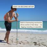 7ft Beach Umbrella with Easy Anchor System