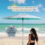 7ft Beach Umbrella with Easy Anchor System