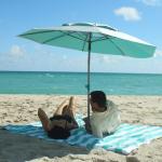 7ft Beach Umbrella with Easy Anchor System