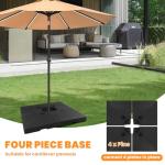 Heavy Duty 4-Piece Umbrella Base for Outdoors