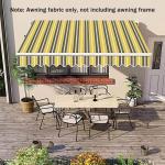 Patio Umbrella Replacement Canopy Fabric - Yellow Gray