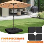 Heavy Duty 4-Pc Umbrella Base for Outdoor Use