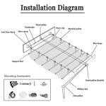 U-Shaped Retractable Umbrella for Patio Shade
