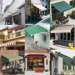 Patio Umbrella Replacement Canopy Fabric - Yellow Gray