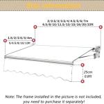 Patio Umbrella Replacement Canopy Fabric - Yellow Gray