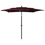 Bordeaux Red 2.5x2.5m Outdoor Garden Parasol